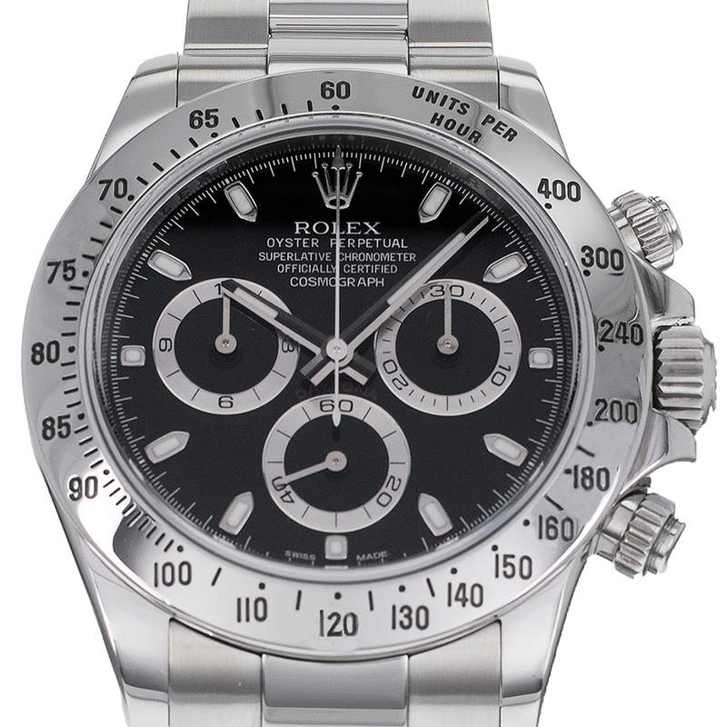 Montre d'occasion ROLEX Cosmograph Daytona homme mouvement automatique certifié (cosc) bracelet acier - vue D1