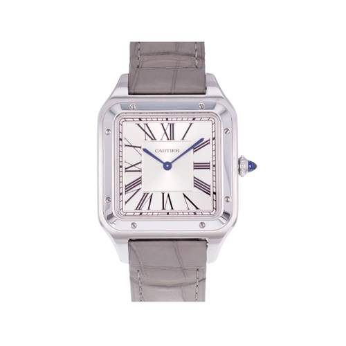 Tweedehands CARTIER Santos Dumont XL herenhorloge, mechanisch, met originele leren band
