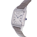 Montre d'occasion CARTIER Santos Dumont XL homme mécanique bracelet cuir d'origine - vue D2
