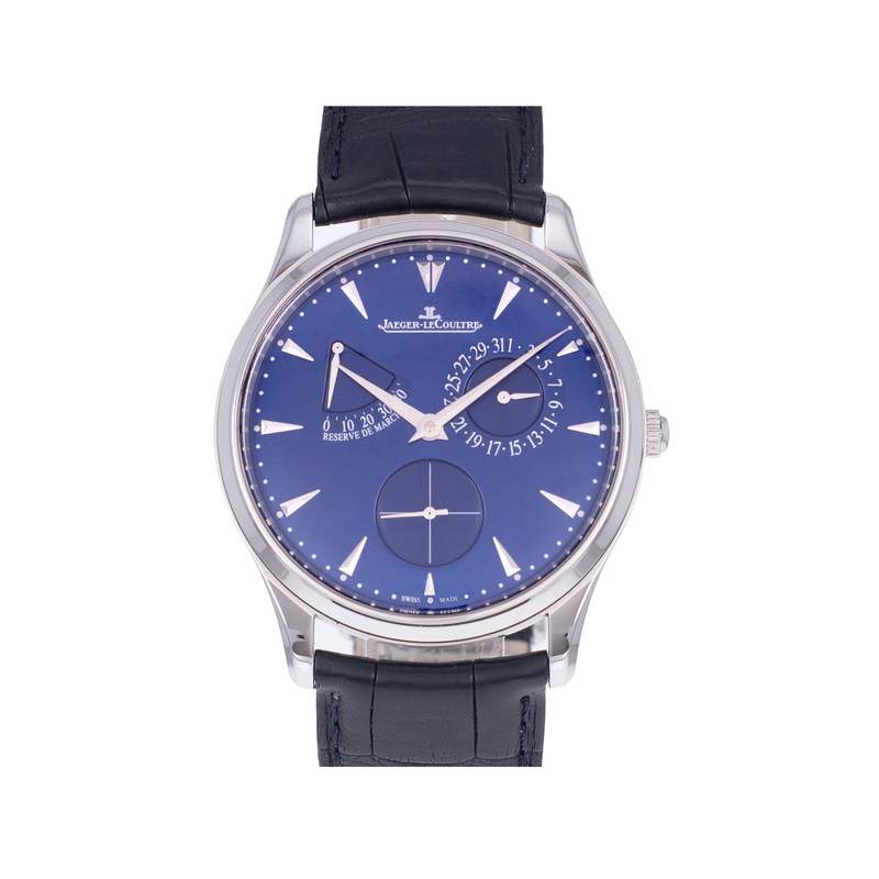 Montre d'occasion JAEGER LECOULTRE Master Ultra-Thin homme automatique bracelet cuir d'origine - vue 1