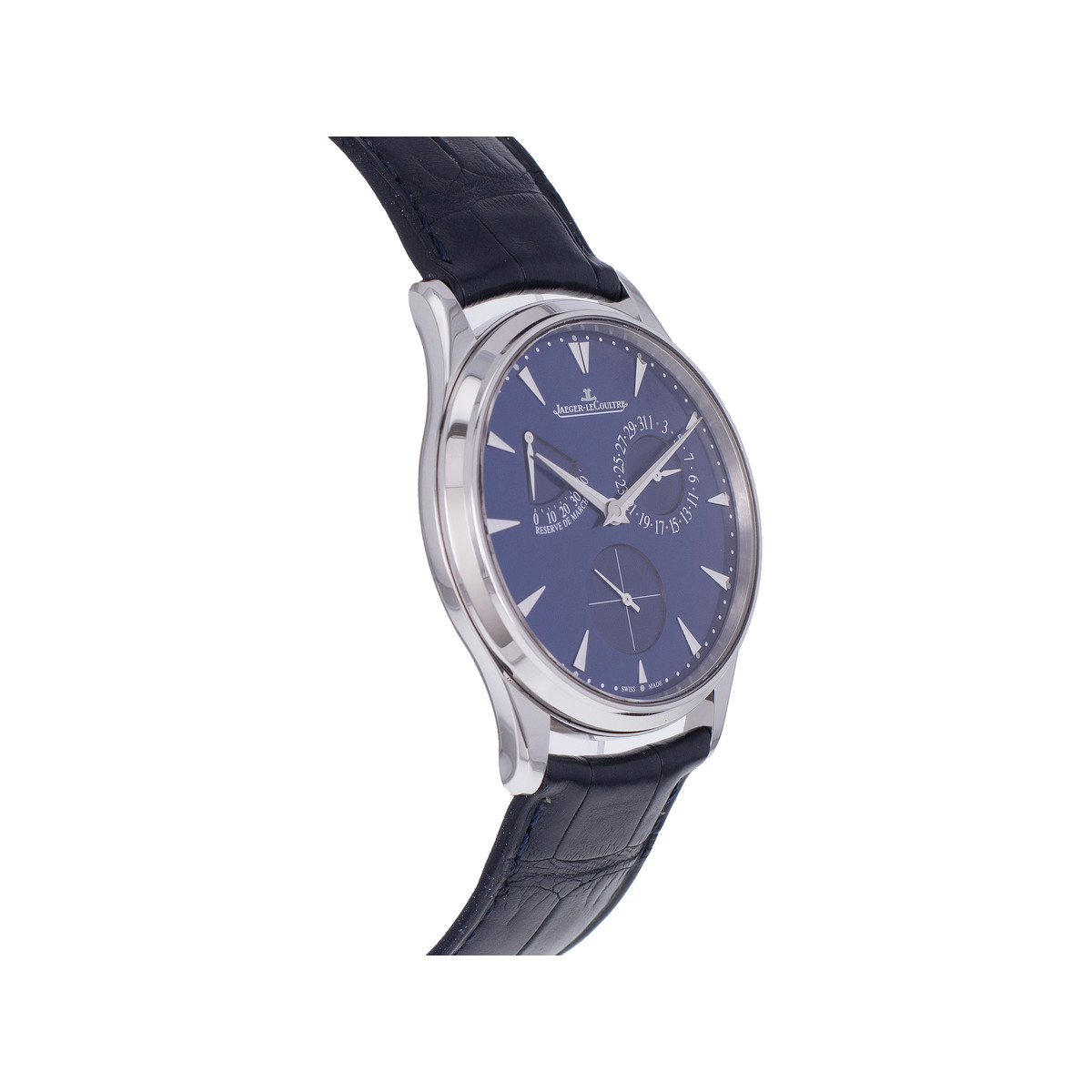 Montre d'occasion JAEGER LECOULTRE Master Ultra-Thin homme automatique bracelet cuir d'origine - vue 2