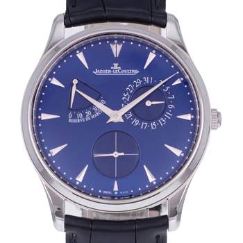 Montre d'occasion JAEGER LECOULTRE Master Ultra-Thin homme automatique bracelet cuir d'origine