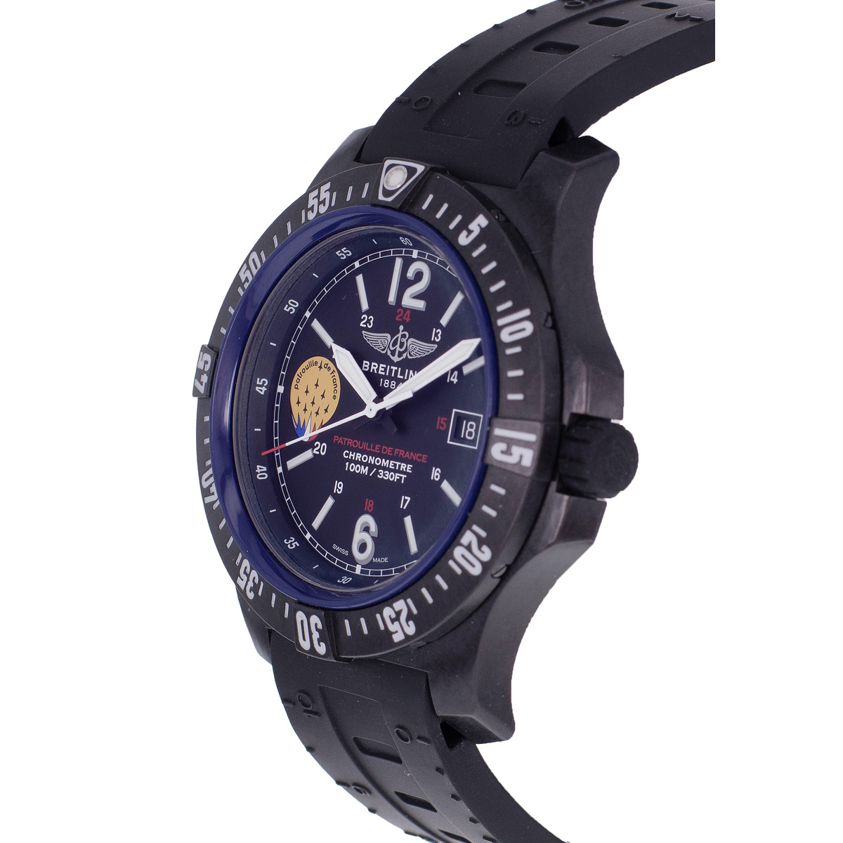Montre d'occasion BREITLING Colt Skyracer Patrouille de France homme quartz bracelet caoutchouc - vue D2