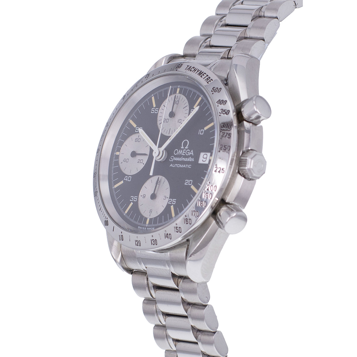 Montre d'occasion OMEGA Speedmaster Date Panda homme automatique bracelet acier - vue D2