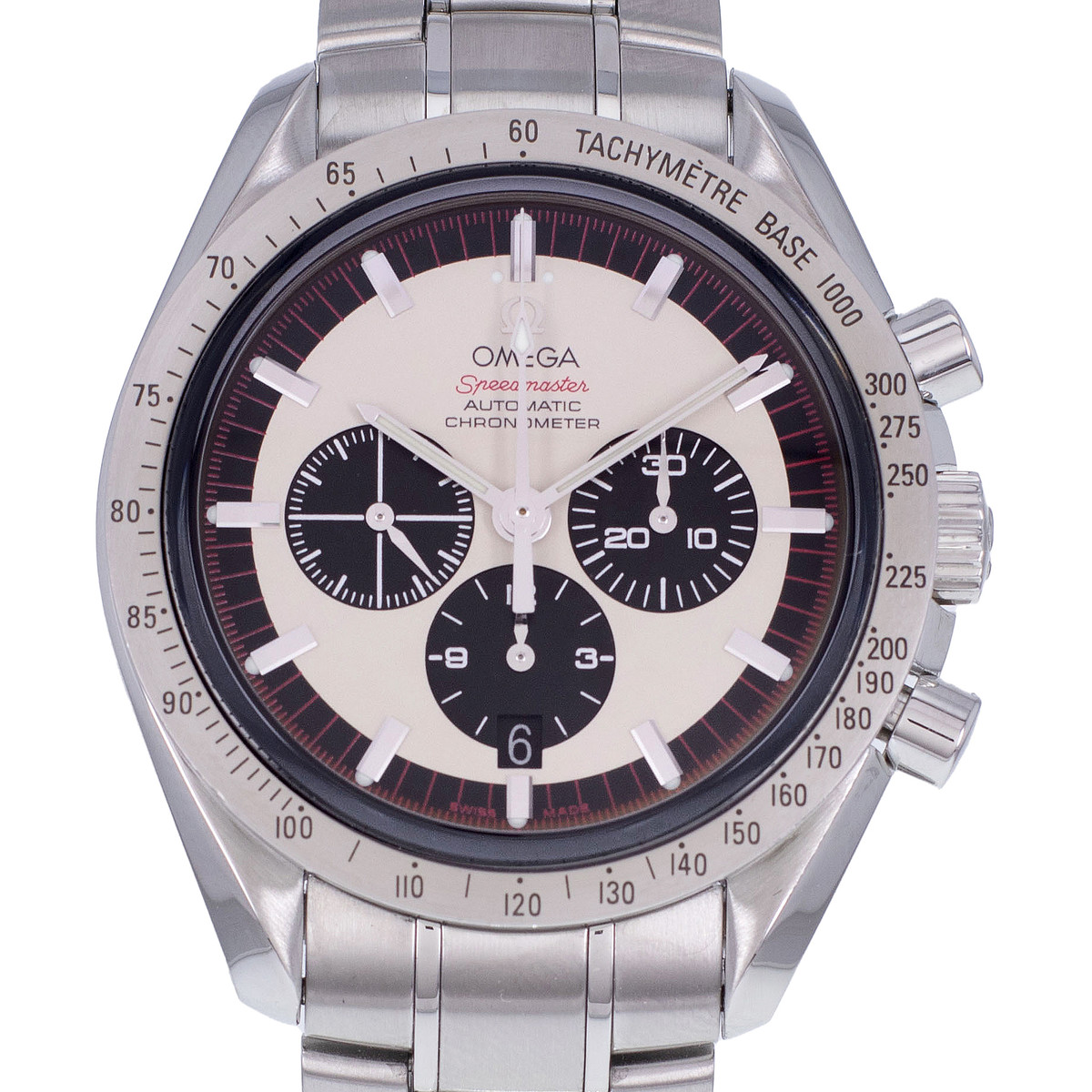 Montre d'occasion OMEGA Speedmaster Legend Michael Schumacher homme mouvement automatique certifié (cosc) bracelet acier - vue D1