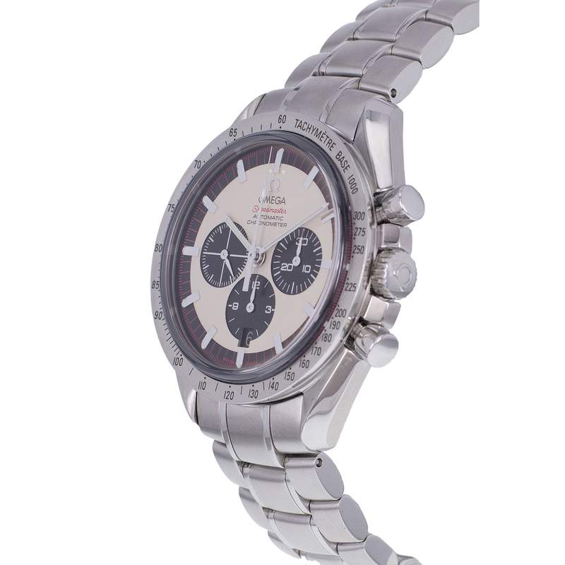 Montre d'occasion OMEGA Speedmaster Legend Michael Schumacher homme mouvement automatique certifié (cosc) bracelet acier - vue D2