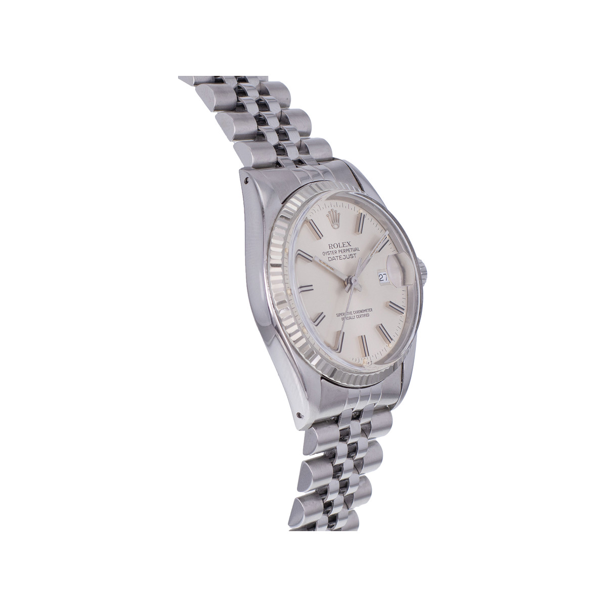 Montre d'occasion ROLEX DateJust Vintage homme mouvement automatique certifié (cosc) bracelet acier - vue 2
