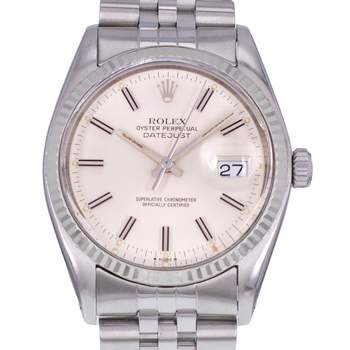 Montre d'occasion ROLEX DateJust Vintage homme mouvement automatique certifié (cosc) bracelet acier