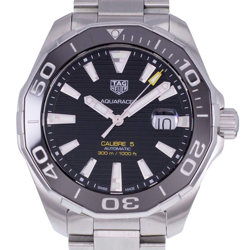 Montre d'occasion TAG HEUER Aquaracer Calibre 5 homme automatique bracelet acier - vue D1