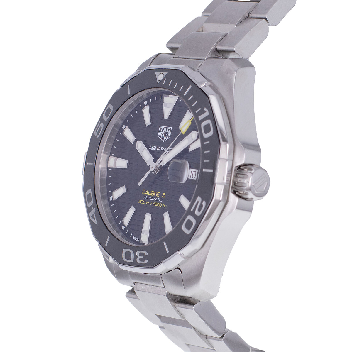 Montre d'occasion TAG HEUER Aquaracer Calibre 5 homme automatique bracelet acier - vue D2