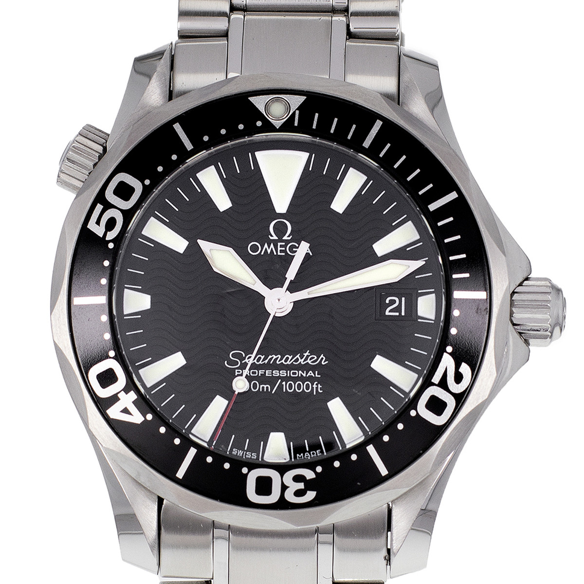 Montre d'occasion OMEGA Seamaster 'Peter Blake' Medium homme quartz bracelet acier - vue D1
