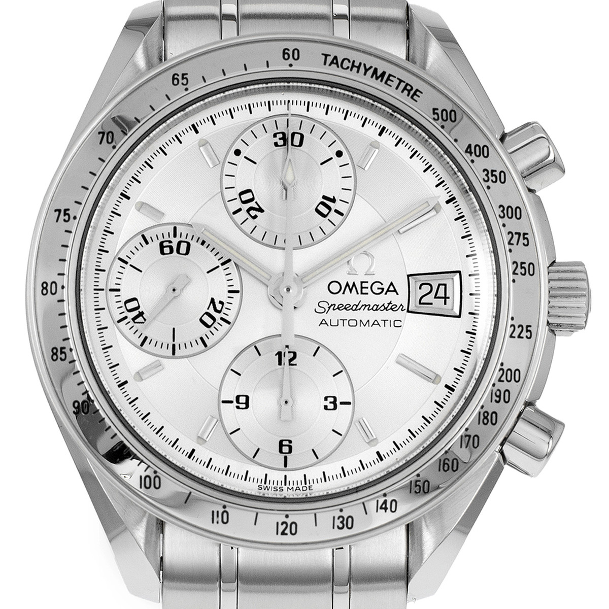 Montre d'occasion OMEGA Speedmaster Date Automatique homme automatique bracelet acier - vue D1