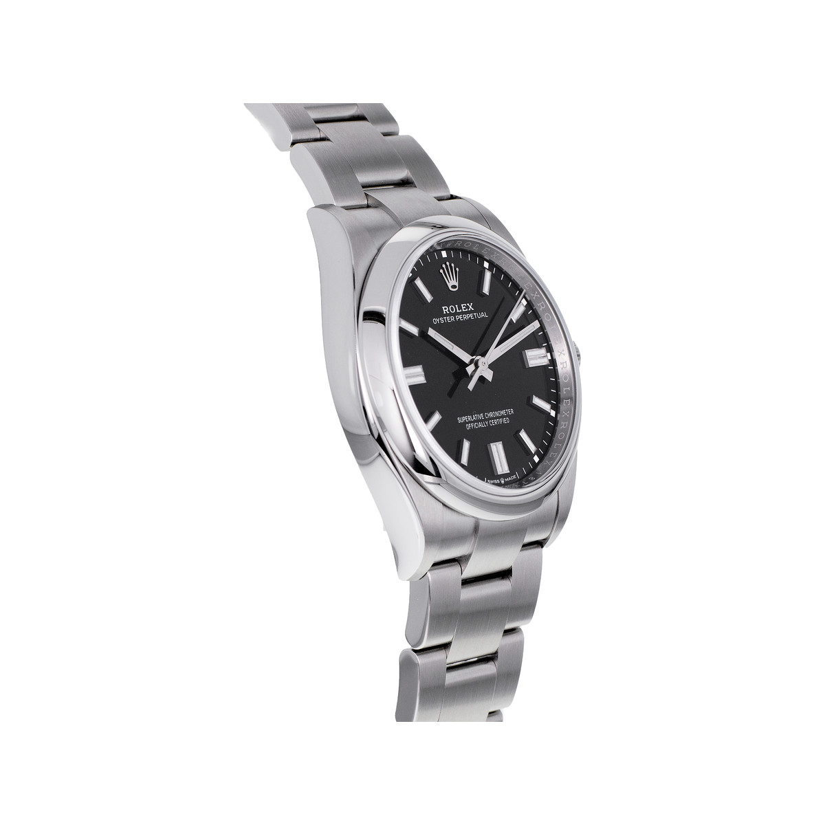 Montre d'occasion ROLEX Oyster Perpetual mixte mouvement automatique certifié (cosc) bracelet acier - vue 2