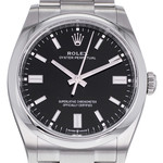 Montre d'occasion ROLEX Oyster Perpetual mixte mouvement automatique certifié (cosc) bracelet acier - vue D1