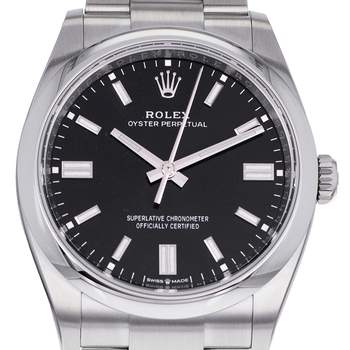 Montre d'occasion ROLEX Oyster Perpetual mixte mouvement automatique certifié (cosc) bracelet acier