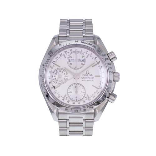 Pre-owned OMEGA Speedmaster Day-Date Automatic Men's Watch with Steel Bracelet