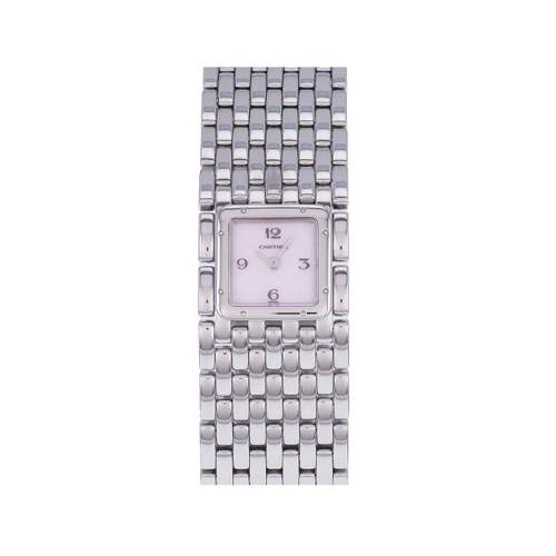 Montre d'occasion CARTIER Panthère Ruban femme quartz bracelet acier
