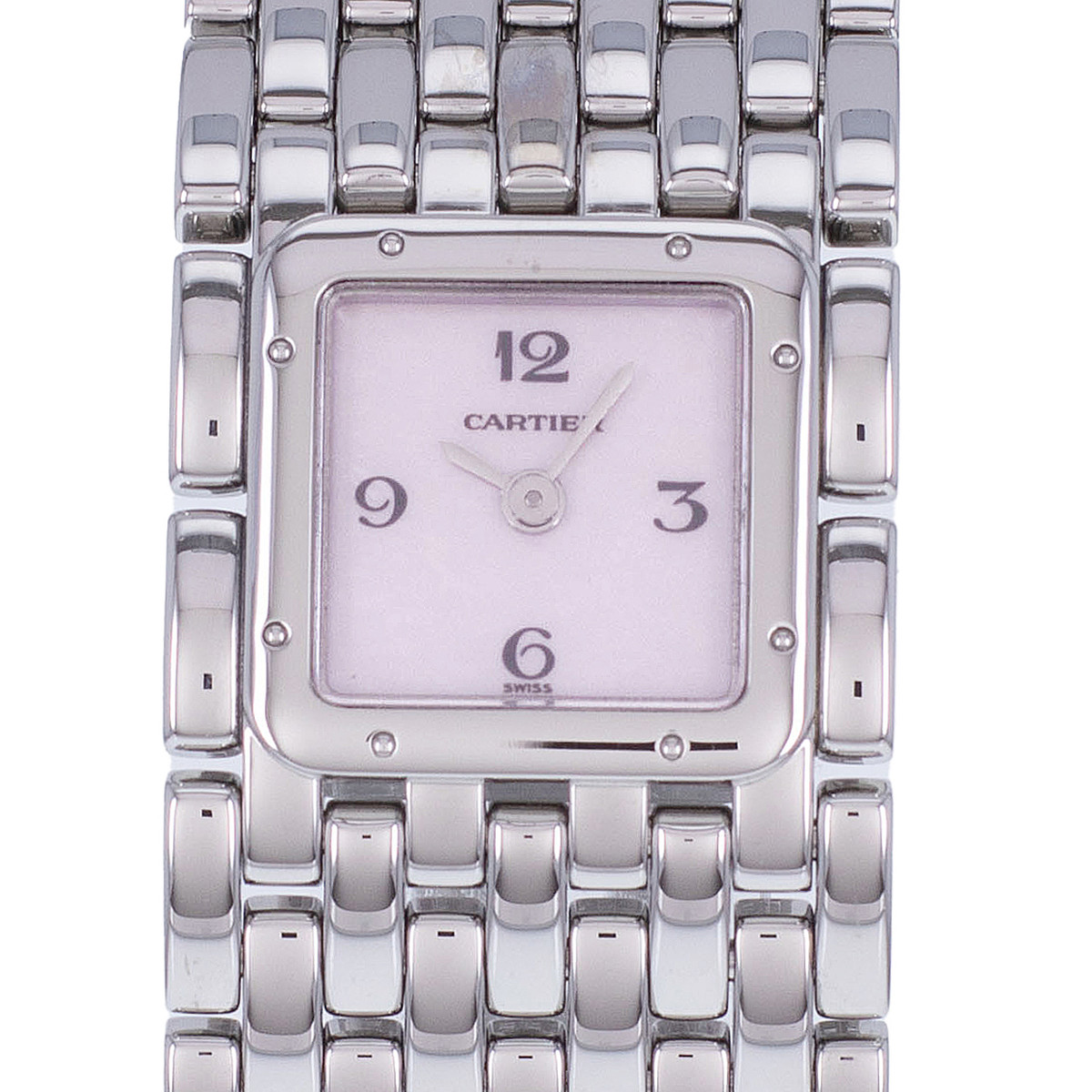 Montre d'occasion CARTIER Panthère Ruban femme quartz bracelet acier - vue D1