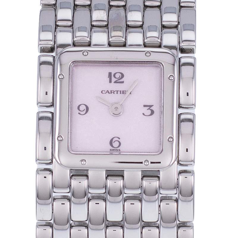 Montre d'occasion CARTIER Panthère Ruban femme quartz bracelet acier - vue D1