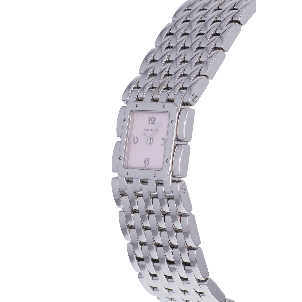 Montre d'occasion CARTIER Panthère Ruban femme quartz bracelet acier - vue D2
