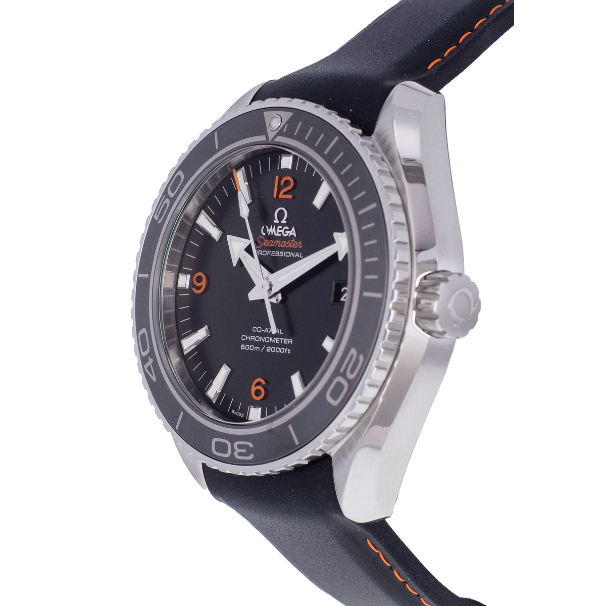 Montre d'occasion OMEGA Seamaster Planet Ocean 600m homme automatique bracelet caoutchouc - vue D2