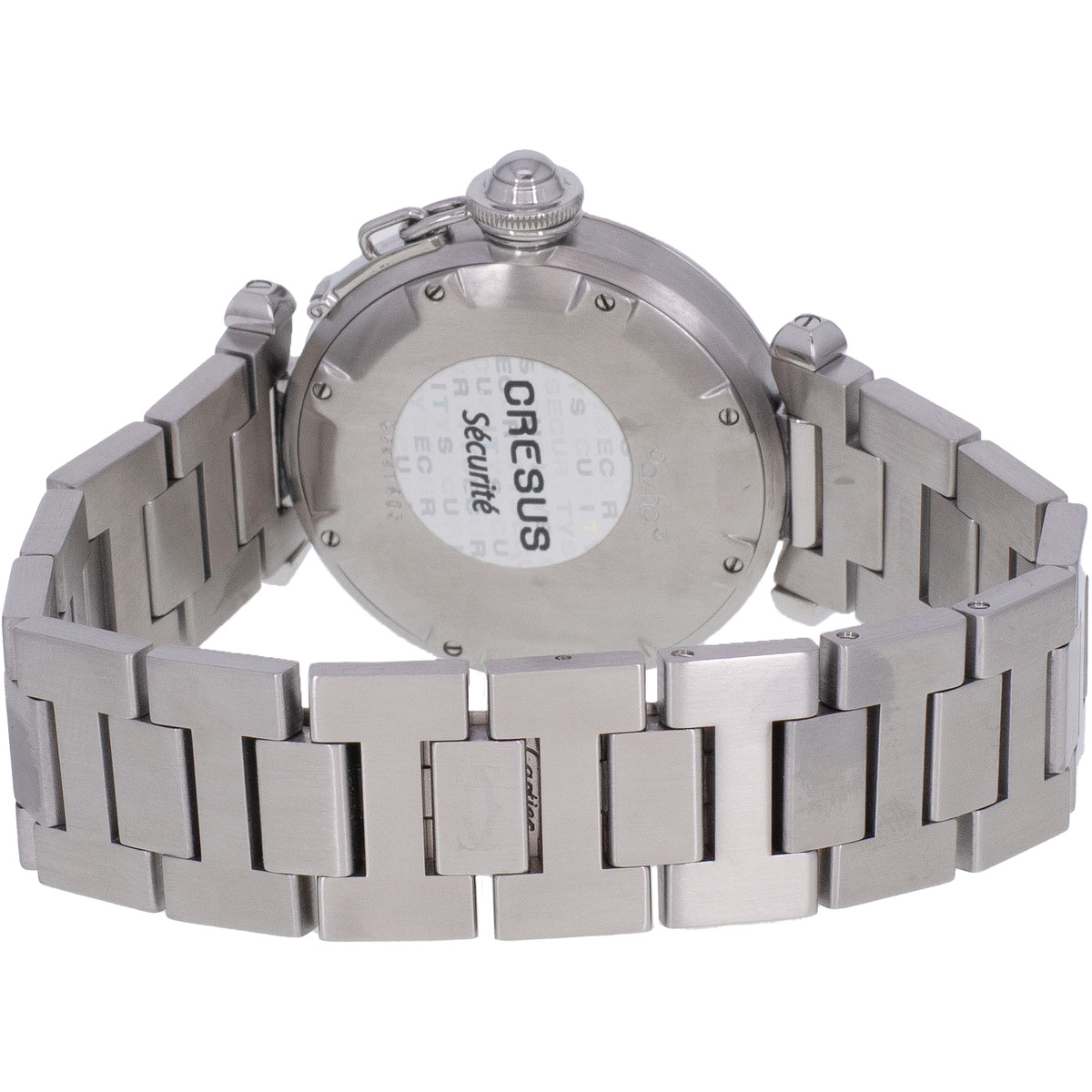 Montre d'occasion CARTIER Pasha C femme automatique bracelet acier - vue 3
