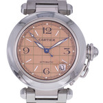 Montre d'occasion CARTIER Pasha C femme automatique bracelet acier - vue D1