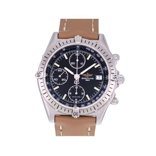 Montre d'occasion BREITLING Chronomat homme automatique bracelet cuir cresus