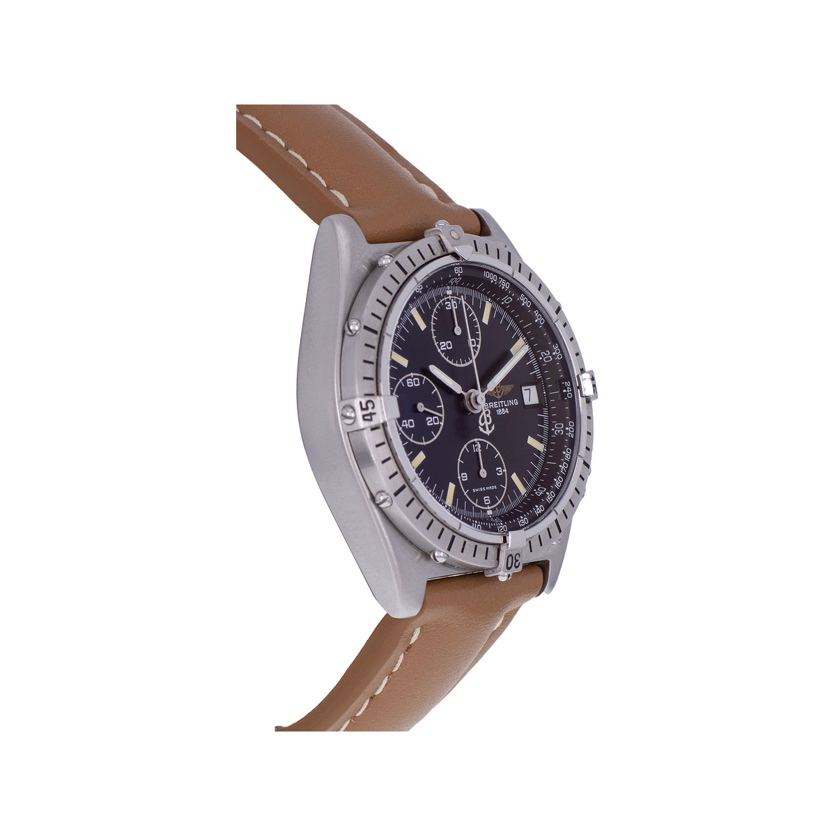 Montre d'occasion BREITLING Chronomat homme automatique bracelet cuir cresus - vue 2