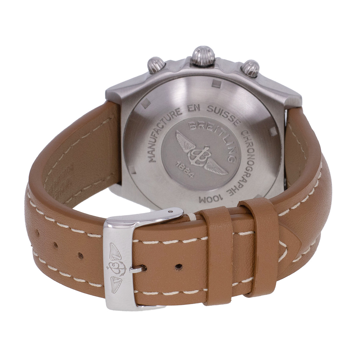 Montre d'occasion BREITLING Chronomat homme automatique bracelet cuir cresus - vue 3
