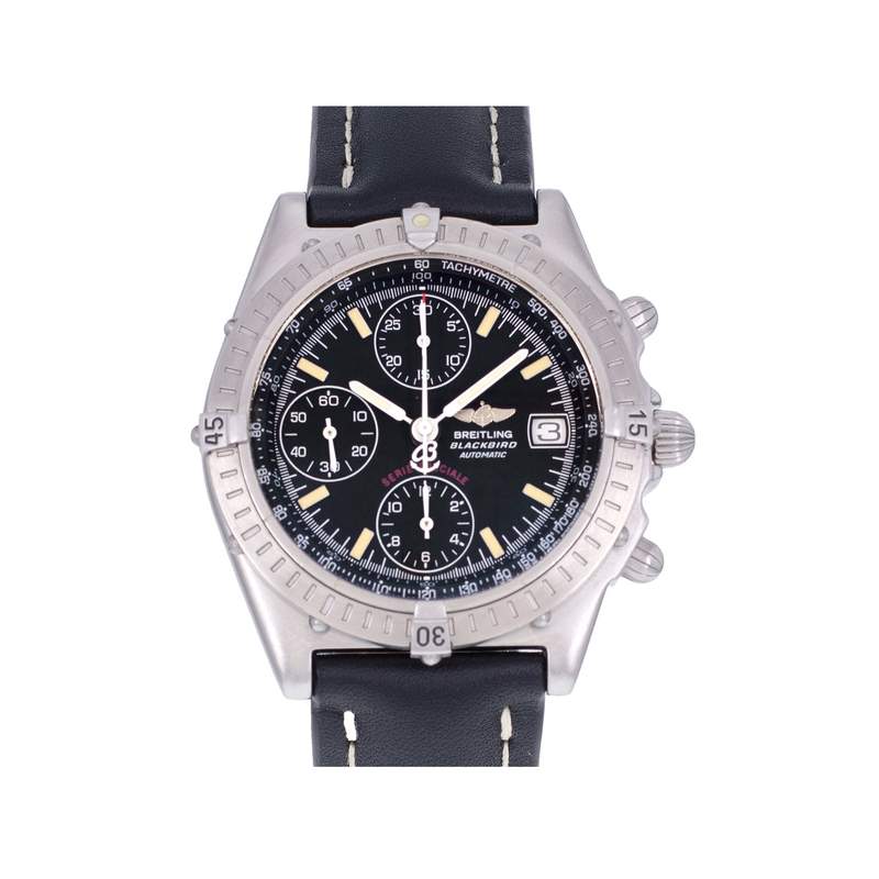 Montre d'occasion BREITLING Chronomat Blackbird homme automatique bracelet cuir cresus - vue 1