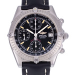 Montre d'occasion BREITLING Chronomat Blackbird homme automatique bracelet cuir cresus - vue D1