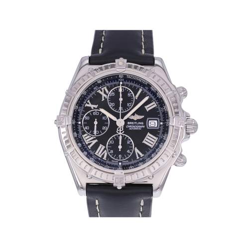 Tweedehands BREITLING Crosswind Chronograaf herenhorloge met automatische opwinding en een Cresus-leren band