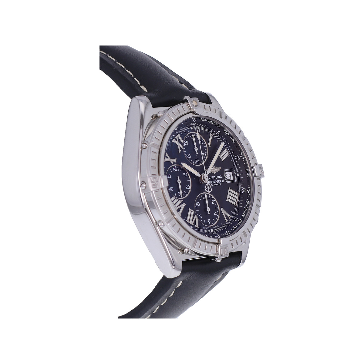 Montre d'occasion BREITLING Crosswind Chronographe homme automatique bracelet cuir cresus - vue 2