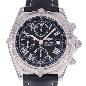 Montre d'occasion BREITLING Crosswind Chronographe homme automatique bracelet cuir cresus