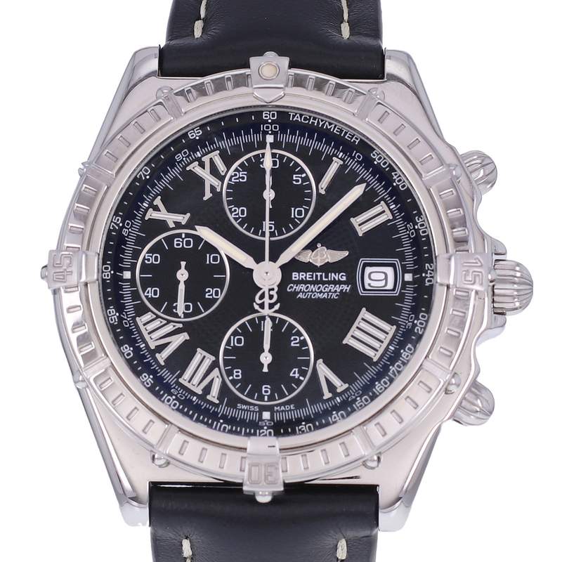 Montre d'occasion BREITLING Crosswind Chronographe homme automatique bracelet cuir cresus - vue D1