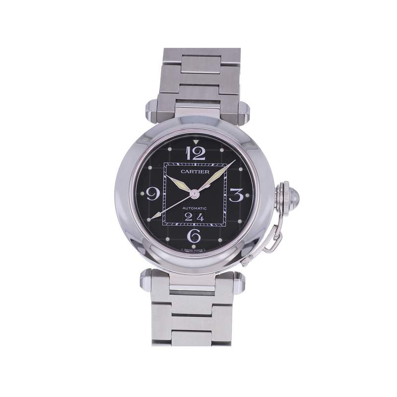 Montre d'occasion CARTIER Pasha C Grande Date mixte automatique bracelet acier - vue 1