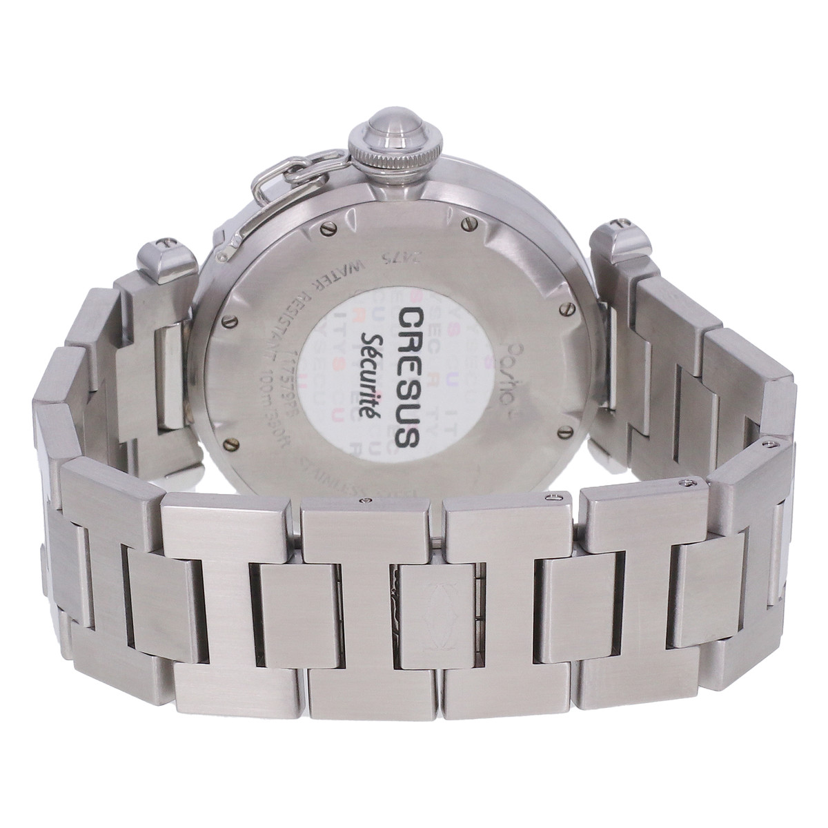 Montre d'occasion CARTIER Pasha C Grande Date mixte automatique bracelet acier - vue 3