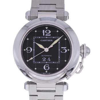Montre d'occasion CARTIER Pasha C Grande Date mixte automatique bracelet acier