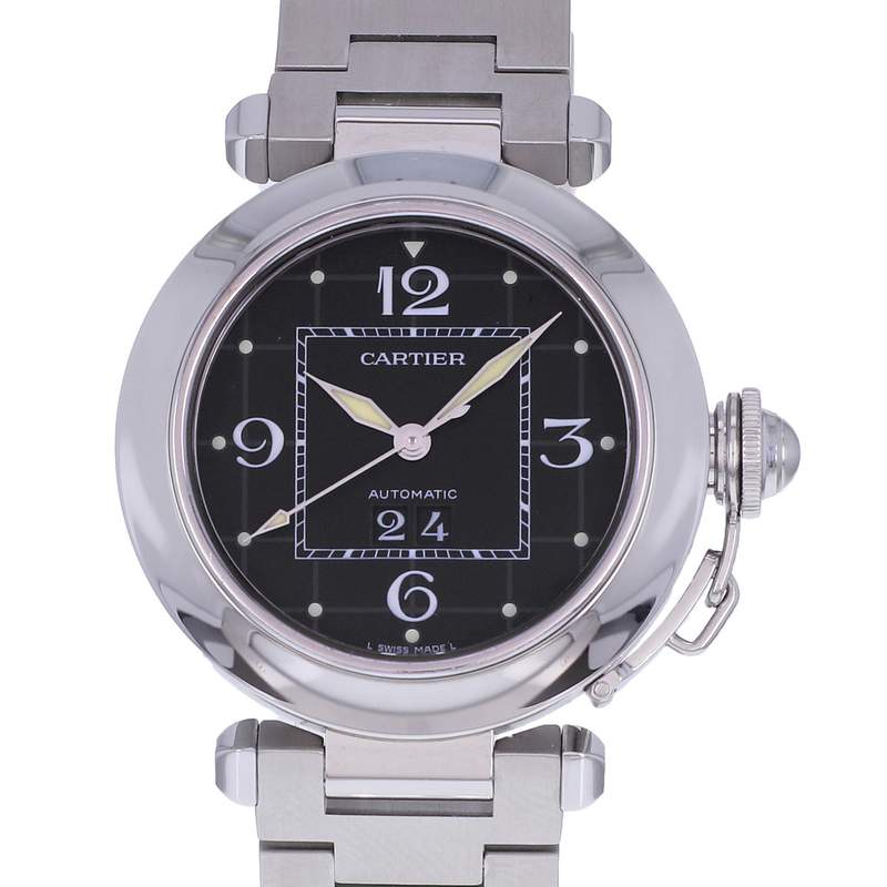 Montre d'occasion CARTIER Pasha C Grande Date mixte automatique bracelet acier - vue D1