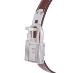 Montre d'occasion HERMES Kelly Lock Argent femme quartz bracelet cuir cresus - vue D2