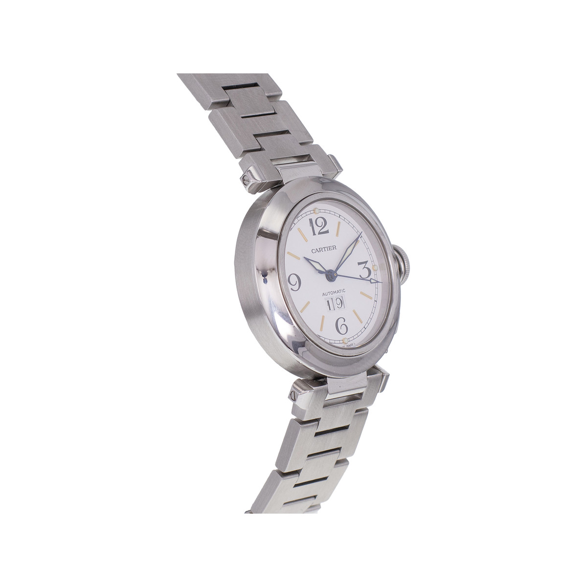 Montre d'occasion CARTIER Pasha C Grande Date femme automatique bracelet acier - vue 2