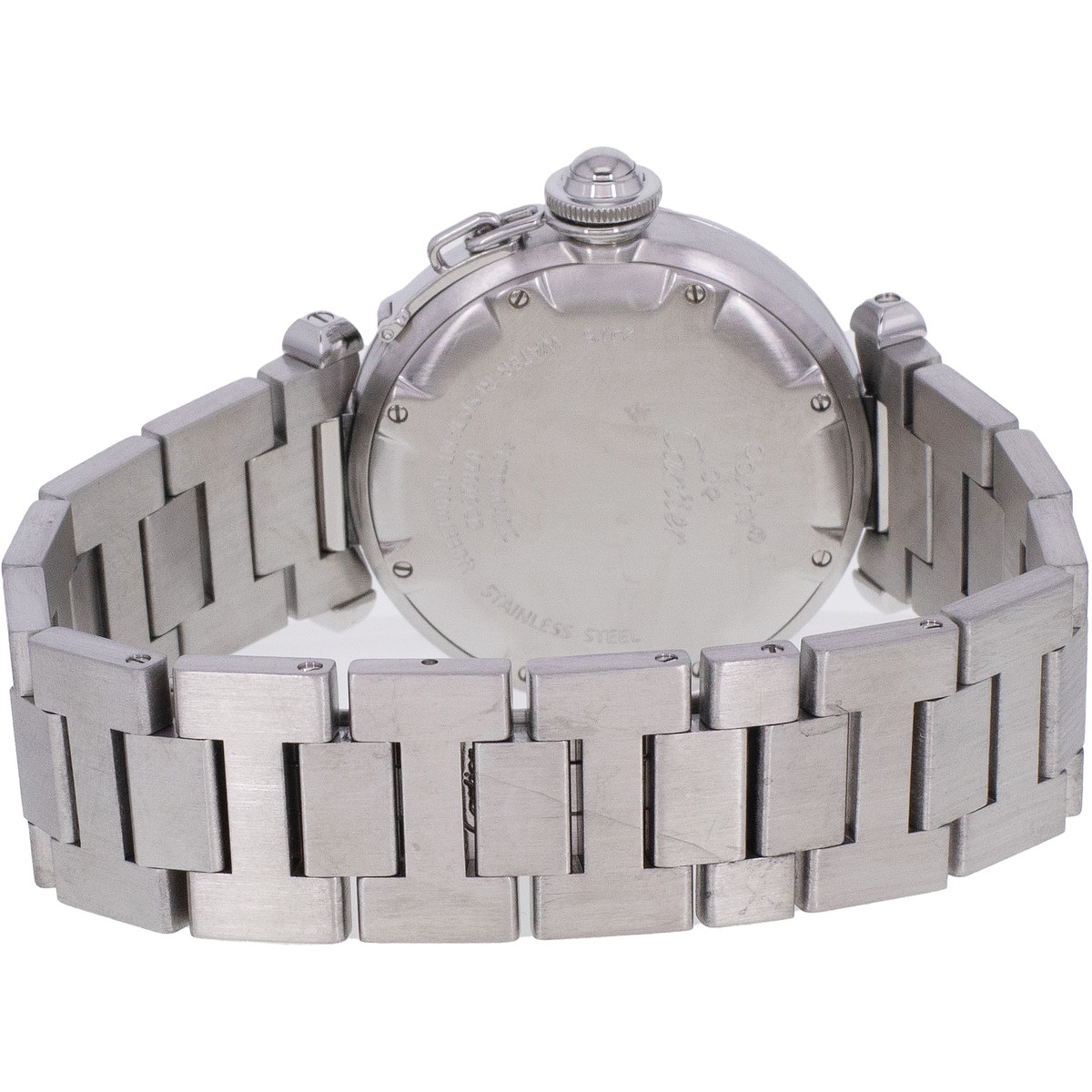 Montre d'occasion CARTIER Pasha C Grande Date femme automatique bracelet acier - vue 3