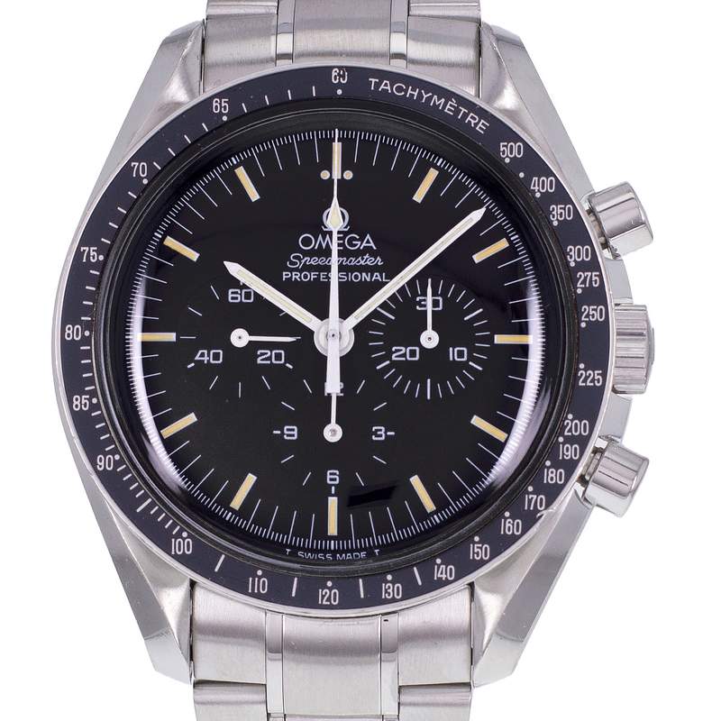 Montre d'occasion OMEGA Speedmaster Moonwatch homme mécanique bracelet acier - vue D1