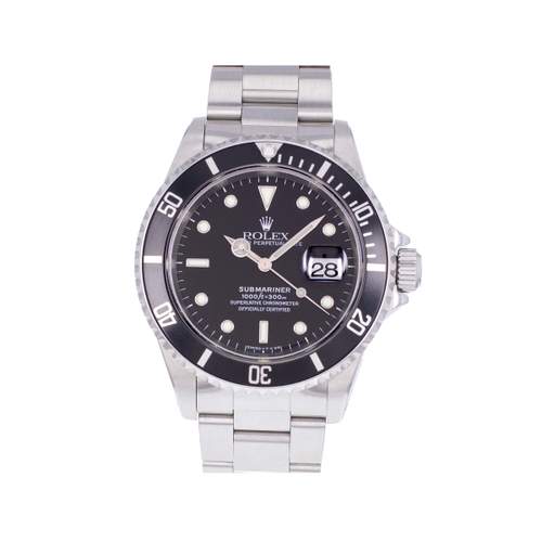 Montre d'occasion ROLEX Submariner Date homme mouvement automatique certifié (cosc) bracelet acier