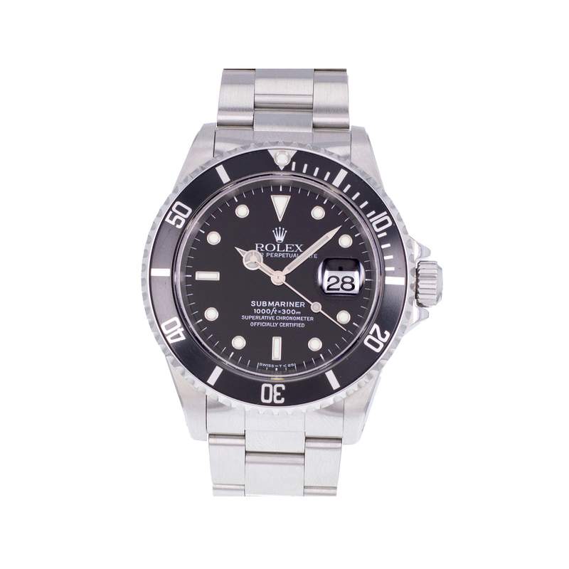 Montre d'occasion ROLEX Submariner Date homme mouvement automatique certifié (cosc) bracelet acier - vue 1