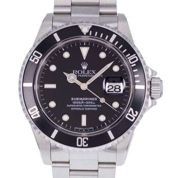 Montre d'occasion ROLEX Submariner Date homme mouvement automatique certifié (cosc) bracelet acier