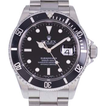 Montre d'occasion ROLEX Submariner Date homme mouvement automatique certifié (cosc) bracelet acier