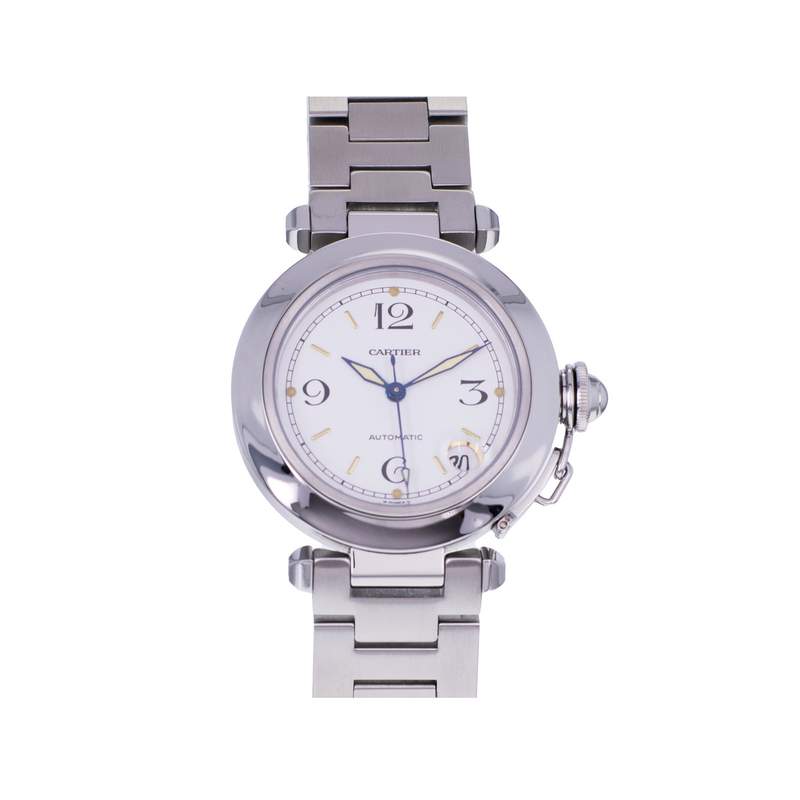Montre d'occasion CARTIER Pasha C femme automatique bracelet acier - vue 1