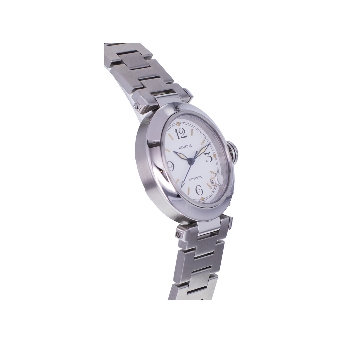 Montre d'occasion CARTIER Pasha C femme automatique bracelet acier - vue 2